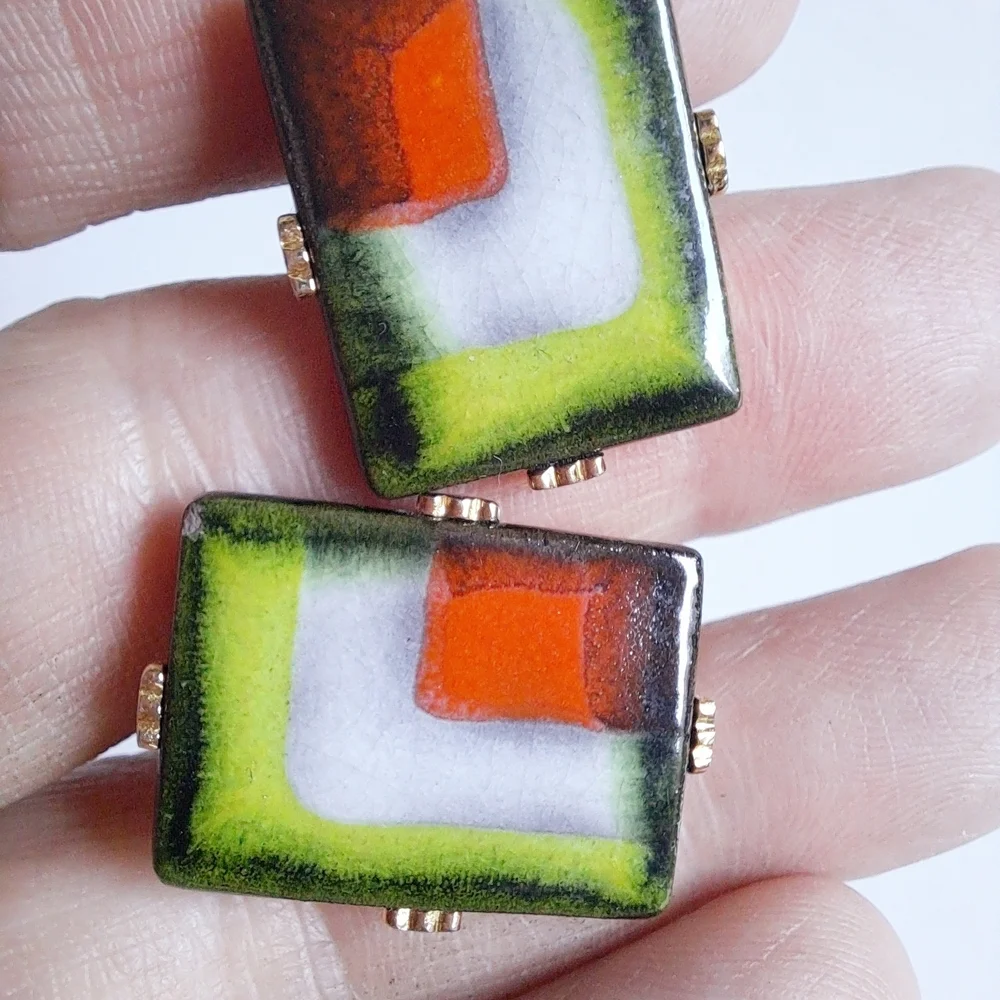 Abstract Multicolor Cuff Links